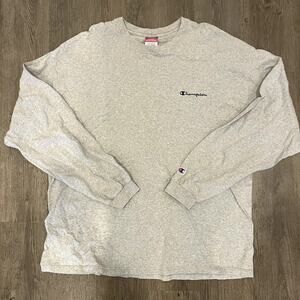 Vintage Champion Script Logo Long Sleeve Tee